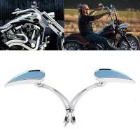 ราคา M8 M10 CHROME TEARDROP กระจกมองหลังเหมาะสำหรับ HONDA REBEL 250 SHADOW 600 750 VTX VT (14161000180)
