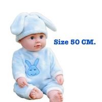 ราคา 50 ซม ไซส์ใหญ่ เด็กทารกจำลอง ตุ๊กตาเด็กทารก อาบน้ำได้ มีเสียงดนตรี ร้องได้ ตุ๊กตาเด็กหญิง ยางซิลิโคน ถอดเสื้อผ้าอาบน้ำได้ (10283767094)