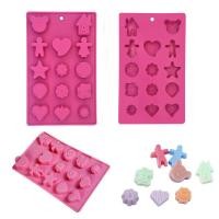 ราคา แม่พิมพ์ซิลิโคน พิมพ์สบู่ พิมพ์วุ้น พิมพ์ขนม รูปหมี หัวใจ 14 ช่อง (16233739961)