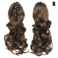 ราคา LemonBlue Clip On Curly Ponytail Hair Extension Women Claw On Long Wavy Wig Hair Piece E (17583694358)