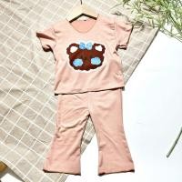 ราคา ชุดเซทขาม้า ชุดเด็กผ้าเรย่อน เสือแขนสั้นกับกางเกงขาม้า 14สี (20935027084)