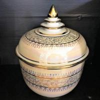 ราคา โถเบญจรงค์ 4 5 6 7 8 9 นิ้ว ขาวมุกลายทอง (4871610392)