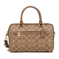 ราคา กระเป๋าถือ COACH แท้ ทรงหมอน Coated canvas ลาย Signature มีสายยาว COACH 83607 ROWAN SATCHEL IN SIGNATURE CANVAS (16742376883)