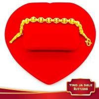 ราคา สร้อยข้อมือทอง ลายผ่าหวายยิงทรายตัดลาย น้ำหนัก2บาท มีขนาดความยาวให้เลือก ชุบทองคำแท้ 24K สินค้าขายดีพร้อมส่ง ชุบเศษทองเยาวราช (889698323)