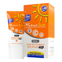 ราคา โฉมใหม่ Minus Sun SPF 40 PA Facial Sun Protection ครีมกันแดด เนื้อดุจใยไหมสำหรับผิวหน้า ขนาด 30 G สีเนื้อ สีขาว (327566823)