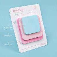 ราคา 3 Size Square Sticky Notes Creative 3 Color Message Fridge Paper Memo Pads (20335158987)