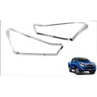 ราคา ครอบไฟหน้า ครอบกันรอยไฟหน้า รุ่น อีซูซุ ดีแม็กซ์ ISUZU DMAX D MAX ปี 2018 2019 สีโครเมี่ยม 2 ชิ้น (9828766455)