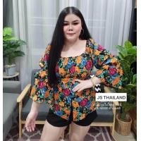 ราคา เสื้อญาญ่าลายดอกผ่าหน้า อก34 44 ยาว22นิ้ว ผ้ายืดสูเวฟ (21162444886)