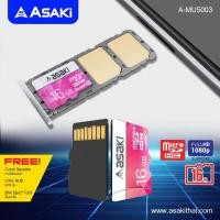 ราคา Asaki Memory card Micro SD Card ความจุสูงสุด 16 GB Class 10 เก็บข้อมูลทั้ง VDO รูปภาพ เพลงต่างๆ รุ่น A MU5003 (16598855308)
