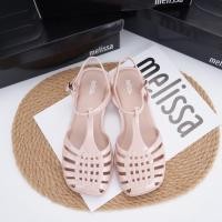 ราคา Brazil Melissa Sandals Womens Jelly Shoes Fashion Square Headed Woven Hollow Sandals Ladies Roman Beach Shoes (20319922774)