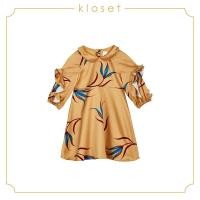 ราคา Kloset AW18 KD011 Printed Dress With Ruffle At Sleeves (7748896837)
