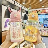 ราคา แก้วน้ำขายดีสำหรับเด็กผู้หญิงถ้วยน้ำพลาสติกขวดน้ำนักกีฬาแก้วน้ำน่ารักฤดูร้อนแก้วอินเทรนด500ML (4659442260)