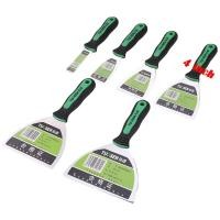 ราคา Stainless iron putty knife solid wood cleaning spatula putty knife putty decoration wall scraper paint tools (20321042311)