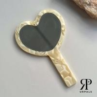 ราคา URPALS กระจกแต่งหน้า กระจกพกพาลายหินอ่อนหัวใจ กระจกหัวใจสีพาสเทล (20874326231)