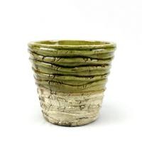 ราคา กระถางต้นไม้ กระถางเซรามิคลายทางสีเขียว กระถางปลูกต้นไม้ขนาดเล็ก (9828709392)