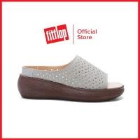 ราคา FitFlops F MODE รองเท้าส้นเตี้ยสำหรับผู้หญิง หนังเมทัลลิก คอร์ก ครอสสไลด์ (20836239010)