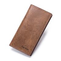 ราคา Carrken กระเป๋าสตางค์ผู้ชาย กระเป๋าสตางค์หนังเคลือบแว็กซ์น้ำมันยาวของขวัญใหม่บัตรหลายใบข้ามพรมแดนย้อนยุคกระเป๋าสตางค์บางเฉียบทันสมัย (21170516325)