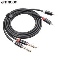 ราคา Dual 1 4 TS To Dual RCA สายเคเบิลเชื่อมต่อสัญญาณเสียง2 6 35มม ชาย TS ถึง2อะแดปเตอร์ RCA ตัวผู้สายไฟปลั๊กชุบทอง ปลอกอลูมิเนียมอัลลอย5FT (12421828045)