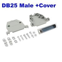 ราคา RS232 DB25 25 Pin Female Male 2Rows Solder Type Plug D SUB Male Plug Socket Connector Plastic Assemble Shell Cover (16096353842)