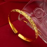 ราคา Everhoney Chunky 6Mm Gold Bangle Open Cuff Adjustable Bangle Bracelets For Women Girls (16237181314)