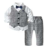 ราคา ชุดสูทเด็กผู้ชาย Korea Style 3 ชิ้น สี เทา กรม น้ำตาล อายุ 1 6 ขวบ ใส่หล่อ ออกงาน ใส่เที่ยว สินค้าพร้อมส่ง (18137968206)