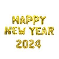 ราคา ฟอยตัวอักษร happy new year 2024 ขนาด 16นิ้ว ปีใหม่ (20237502846)