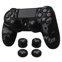 ราคา ฝาครอบควบคุมด้วยซิลิโคนเนื้อนิ่มแกะสลักเลเซอร์สำหรับควบคุมเกม PlayStation 4ผิว PS4จอยสติ๊ก (21171107711)
