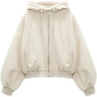 ราคา Zaraหอมจูบเสื้อโค้ทแจ็คเก็ตมีฮู้ดเนื้อหนังนิ่มหลวมสำหรับผู้หญิง03046824712 3046824 (20422588469)