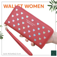 ราคา กระเป๋าสตางค์ ใบยาว ลายหัวใจ กระเป๋าผู้หญิง กระเป๋าสตางค์หญิง กระเป๋าสตางค์ใบยาว ใส่มือถือได้ ใส่บัตรได้เยอะ (10456356549)