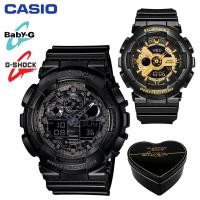 ราคา เดิม G Shock Baby G GA100 BA110 ผู้ชายและผู้หญิงกีฬานาฬิกาคู่ตั้ง 200 เมตรกันน้ำกันกระแทกกีฬาคนรักกีฬานาฬิกาข้อมือรับประกัน 4 ปี BA 110 1A GA 100CF 1A (20437382365)