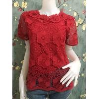 ราคา เสื้อลูกไม้ ลายลูกไม้สวยๆ เสื้อสาวอวบ อก36384042 เสื้อออกงาน เสื้อลายดอก ไปวัด ทำบุญ เส้อลูกไม้สวยๆ รุ่น4214 (18043474146)