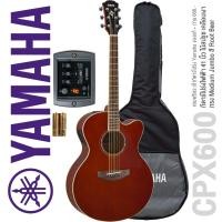 ราคา Yamaha CPX600 กีตาร์โปร่งไฟฟ้า 41 นิ้ว ไม้สปรูซ ทรง Medium Jumbo มีเครื่องตั้งสายในตัว แถมฟรีกระเป๋า Yamaha ประกันศูนย์ 1 ปี (1112496237)