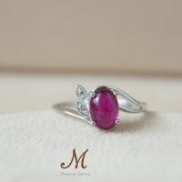 ราคา Meena Gems แหวนพลอยแท้ทับทิมสีแดงเข้ม ตัวเรือนเงินแท้925 แหวนพลอยประจำวัน แหวนพลอยแท้เสริมดวง (20386047714)