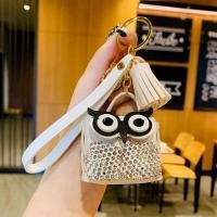 ราคา Yemi Q พวงกุญแจกระเป๋าหนังนกฮูกแฟชั่น เครื่องประดับกระเป๋าหนังเรียบ จี้ของขวัญ กระเป๋าเหรียญ กระเป๋าหูฟัง พร้อมส่ง (10100824858)