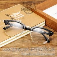 ราคา Archawin แว่นตากรองแสง แว่นกรองแสง กรอบแว่นตา พร้อมเลนส์กรองแสงคอม วัสดุพรีเมียม ทรง Club Master Style รุ่น NEVERMORE Black Gold (109916948)