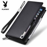 ราคา กระเป๋าถือชายหนุ่ม Playboy ซิปยาวพับกระเป๋าสตางค์บางเฉียบ (10520811252)