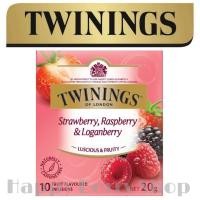 ราคา Twinings STRAWBERRY RASPBERRY LOGANBERRY ชาทไวนิงส์ สตรอเบอร์รี่ ราสเบอร์รี่และโลแกนเบอร์รี่ ไม่มีคาเฟอีน 1 กล่องมี 10 ซอง ชาอังกฤษนำเข้าจากต่างประเทศ (14926504736)