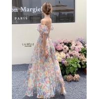 ราคา พร้อมส่ง M L XL Dress เดรส เดรสยาว เดรสสีชมพู เดรสลายดอกไม้ ชุดเดรส ใส่ไปงานแต่ง ใส่ไปทะเล ใส่ไปเที่ยว เดรสลายดอกไม้ เดรสพริ้วๆ เดรสผ้าชีฟอง เดรสพิมพ์ลาย เดรสโชว์หลัง เชือกผูกไขว้ Available Now พร้อมส