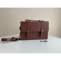 ราคา HEAPER PONY กระเป๋าหนังวินเทจ สะพายข้าง ทรงกล่อง Messenger bag (20341380446)