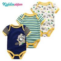 ราคา Kiddiezoom 3 ชิ้นทารกแรกเกิดเด็กทารกและเด็กผู้หญิงเสื้อผ้าเด็กทารก Romper แขนสั้น Jumpsuit ผ้าฝ้ายแท้ 0 12 เดือน (9546994230)