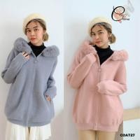ราคา เสื้อกันหนาวขนเฟอร์นุ่มๆ มีฮู้ด COAT27 (20036601858)