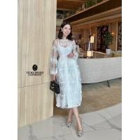 ราคา GANNIESHOP พร้อมส่ง M 2XL Ai5 dress เดรส เดรสยาว เดรสสีขาว เดรสสาวอวบ เดรสน่ารักๆ ใส่ไปงานแต่ง เดรสผ้าลูกไม้ซีทรูผ้ามุ้งแขนยาว ใส่ไปเที่ยว ทำบุญ ชุดสาวอวบ พร้อมเสิร์ฟจ้า New Available by Ticha สุดปังไ