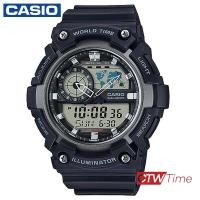 ราคา Casio Standard นาฬิกาข้อมือผู้ชาย สายเรซิน รุ่น AEQ 200W 1AVDF Black (1791924764)