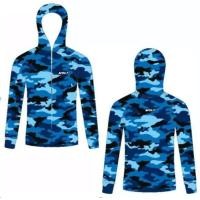 ราคา เสื้อตกปลา WOLF เสื้อกีฬา มีฮู้ด กลางแจ้ง ผ้า ICE DRY ไม่ร้อน กัน UV 95 ลายพราง ตกปลา กันแดด (10483593288)