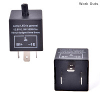 ราคา Work Outs 12V 3 PIN LED adjustable Car Flasher แฟลชรีเลย์สำหรับไฟเลี้ยว CF13 (20628687853)