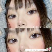 ราคา COD คอนแทคเลนส์พริตตี้ดอล Pretty doll Contact Lens รุ่น Follow me ค่าสายตา ปกติ สี Gray brown 0 00 6 00 (7748650809)