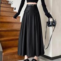 ราคา ZANZEA กระโปรงพลีทแฟชั่นกระโปรงหนังสไตล์เกาหลีของผู้หญิงใหม่กระโปรงกึ่งสั้นกึ่งยาวเรียบ 10 (21124996213)