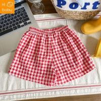 ราคา Korean Style Girls Pants Summer Anti mosquito Pants Childrens Shorts Plaid Baby Boys and Girls Leggings Cotton Yarn All match (19725652873)