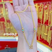 ราคา สร้อยคอทอง2สลึง YHGOLD เบนซ์ดอกไม้ลงยา ทองคำแท้96 5 (18677014688)