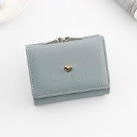 ราคา สีทึบคลัทช์หัวเข็มขัดรูปหัวใจกระเป๋าสตางค์ใบสั้นย้อนยุคหนังกระเป๋าสตางค์หลากสีขนาดเล็กของเด็กผู้หญิง Dompet Koin กระเป๋าสตางค์ผู้หญิง (19593279783)